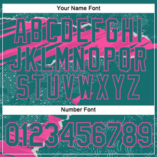 Load image into Gallery viewer, Custom Stitched Teal Pink 3D Pattern Design Torn Paper Style Sports Pullover Sweatshirt Hoodie