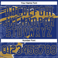 Load image into Gallery viewer, Custom Stitched Royal Old Gold 3D Pattern Design Torn Paper Style Sports Pullover Sweatshirt Hoodie