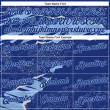 Load image into Gallery viewer, Custom Stitched Royal Light Blue 3D Pattern Design Torn Paper Style Sports Pullover Sweatshirt Hoodie