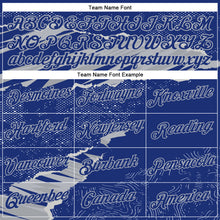 Load image into Gallery viewer, Custom Stitched Royal Gray 3D Pattern Design Torn Paper Style Sports Pullover Sweatshirt Hoodie