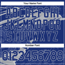 Load image into Gallery viewer, Custom Stitched Royal Gray 3D Pattern Design Torn Paper Style Sports Pullover Sweatshirt Hoodie