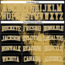 Load image into Gallery viewer, Custom Stitched Black Old Gold-White 3D Pattern Design Abstract Brush Stroke Sports Pullover Sweatshirt Hoodie