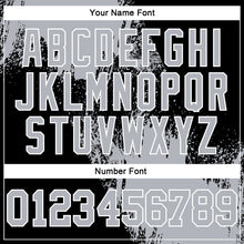 Load image into Gallery viewer, Custom Stitched Black Gray-White 3D Pattern Design Abstract Brush Stroke Sports Pullover Sweatshirt Hoodie