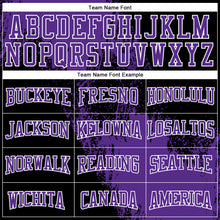 Load image into Gallery viewer, Custom Stitched Black Purple-White 3D Pattern Design Abstract Brush Stroke Sports Pullover Sweatshirt Hoodie