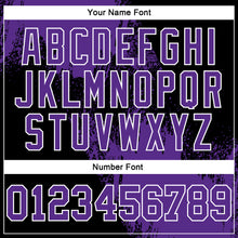 Load image into Gallery viewer, Custom Stitched Black Purple-White 3D Pattern Design Abstract Brush Stroke Sports Pullover Sweatshirt Hoodie