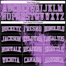 Load image into Gallery viewer, Custom Stitched Black Medium Purple-White 3D Pattern Design Abstract Brush Stroke Sports Pullover Sweatshirt Hoodie