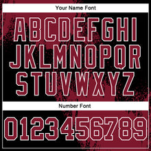 Load image into Gallery viewer, Custom Stitched Black Crimson-White 3D Pattern Design Abstract Brush Stroke Sports Pullover Sweatshirt Hoodie