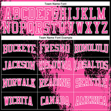 Load image into Gallery viewer, Custom Stitched Black Pink-White 3D Pattern Design Abstract Brush Stroke Sports Pullover Sweatshirt Hoodie