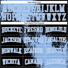 Load image into Gallery viewer, Custom Stitched Black Light Blue-White 3D Pattern Design Abstract Brush Stroke Sports Pullover Sweatshirt Hoodie