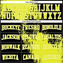 Load image into Gallery viewer, Custom Stitched Black Neon Yellow-White 3D Pattern Design Abstract Brush Stroke Sports Pullover Sweatshirt Hoodie