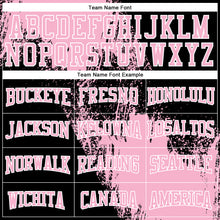 Load image into Gallery viewer, Custom Stitched Black Light Pink-White 3D Pattern Design Abstract Brush Stroke Sports Pullover Sweatshirt Hoodie