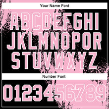 Load image into Gallery viewer, Custom Stitched Black Light Pink-White 3D Pattern Design Abstract Brush Stroke Sports Pullover Sweatshirt Hoodie