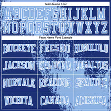 Load image into Gallery viewer, Custom Stitched Royal Light Blue-White 3D Pattern Design Abstract Brush Stroke Sports Pullover Sweatshirt Hoodie