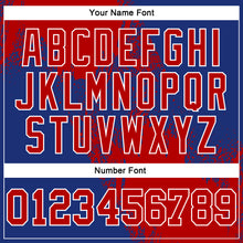 Load image into Gallery viewer, Custom Stitched Royal Red-White 3D Pattern Design Abstract Brush Stroke Sports Pullover Sweatshirt Hoodie