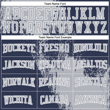 Load image into Gallery viewer, Custom Stitched Navy Gray-White 3D Pattern Design Abstract Brush Stroke Sports Pullover Sweatshirt Hoodie