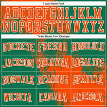 Load image into Gallery viewer, Custom Stitched Kelly Green Orange-White 3D Pattern Design Abstract Brush Stroke Sports Pullover Sweatshirt Hoodie