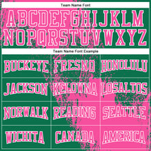 Load image into Gallery viewer, Custom Stitched Kelly Green Pink-White 3D Pattern Design Abstract Brush Stroke Sports Pullover Sweatshirt Hoodie