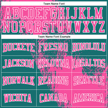 Load image into Gallery viewer, Custom Stitched Teal Pink-White 3D Pattern Design Abstract Brush Stroke Sports Pullover Sweatshirt Hoodie