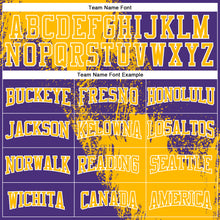 Load image into Gallery viewer, Custom Stitched Purple Gold-White 3D Pattern Design Abstract Brush Stroke Sports Pullover Sweatshirt Hoodie