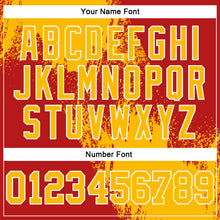 Load image into Gallery viewer, Custom Stitched Red Gold-White 3D Pattern Design Abstract Brush Stroke Sports Pullover Sweatshirt Hoodie