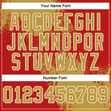 Load image into Gallery viewer, Custom Stitched Red Old Gold-White 3D Pattern Design Abstract Brush Stroke Sports Pullover Sweatshirt Hoodie