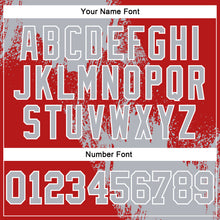 Load image into Gallery viewer, Custom Stitched Red Gray-White 3D Pattern Design Abstract Brush Stroke Sports Pullover Sweatshirt Hoodie