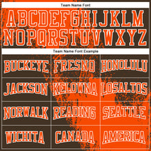 Load image into Gallery viewer, Custom Stitched Brown Orange-White 3D Pattern Design Abstract Brush Stroke Sports Pullover Sweatshirt Hoodie