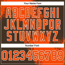 Load image into Gallery viewer, Custom Stitched Brown Orange-White 3D Pattern Design Abstract Brush Stroke Sports Pullover Sweatshirt Hoodie