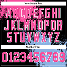 Load image into Gallery viewer, Custom Stitched Black Pink-Light Blue 3D Pattern Design Abstract Brush Stroke Sports Pullover Sweatshirt Hoodie