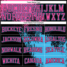 Load image into Gallery viewer, Custom Stitched Black Pink-Sky Blue 3D Pattern Design Abstract Brush Stroke Sports Pullover Sweatshirt Hoodie