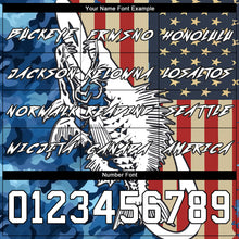 Load image into Gallery viewer, Custom Camo White-Black 3D American Flag And Fish Hook Skull Fishing Sports Pullover Sweatshirt Salute To Service Hoodie