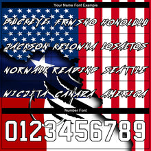 Load image into Gallery viewer, Custom Red US Navy Blue-Black 3D American Flag And Fish Hook Fishing Sports Pullover Sweatshirt Hoodie