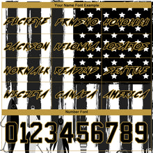 Load image into Gallery viewer, Custom Black Old Gold-White 3D American Flag And Fish Hook Fishing Bait Sports Pullover Sweatshirt Hoodie