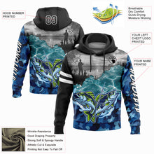 Load image into Gallery viewer, Custom Black Camo-White 3D Largemouth Bass Fish Fishing Sports Pullover Sweatshirt Hoodie