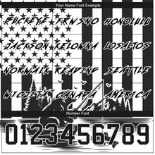 Load image into Gallery viewer, Custom Black White 3D American Flag And Fish Fishing Sports Pullover Sweatshirt Hoodie