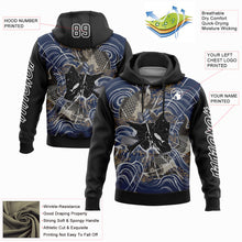 Load image into Gallery viewer, Custom Black White 3D Carp Fish Fishing Sports Pullover Sweatshirt Hoodie