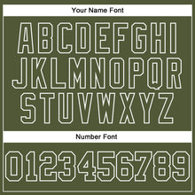 Load image into Gallery viewer, Custom Stitched Olive White 3D Pattern Design Color Blocking Stripe Sports Pullover Sweatshirt Hoodie