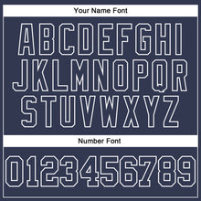 Load image into Gallery viewer, Custom Stitched Navy White 3D Pattern Design Color Blocking Stripe Sports Pullover Sweatshirt Hoodie