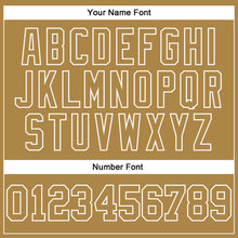 Load image into Gallery viewer, Custom Stitched Old Gold White 3D Pattern Design Color Blocking Stripe Sports Pullover Sweatshirt Hoodie