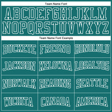 Load image into Gallery viewer, Custom Stitched Teal White 3D Pattern Design Color Blocking Stripe Sports Pullover Sweatshirt Hoodie