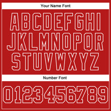 Load image into Gallery viewer, Custom Stitched Red White 3D Pattern Design Contrast Color Stripe Sports Pullover Sweatshirt Hoodie