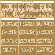 Load image into Gallery viewer, Custom Stitched Old Gold White 3D Pattern Design Contrast Color Stripe Sports Pullover Sweatshirt Hoodie