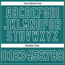 Load image into Gallery viewer, Custom Stitched Teal White 3D Pattern Design Contrast Color Stripe Sports Pullover Sweatshirt Hoodie