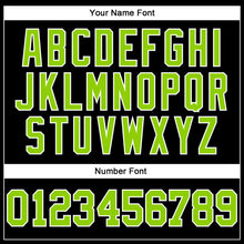 Load image into Gallery viewer, Custom Stitched Black Neon Green-White 3D Pattern Design Segmentation Patchwork Stripe Sports Pullover Sweatshirt Hoodie