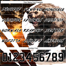 Load image into Gallery viewer, Custom Black White 3D Bear Hunting Sports Pullover Sweatshirt Hoodie