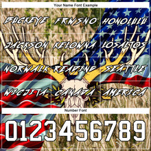 Load image into Gallery viewer, Custom City Cream White-Black 3D American Flag And Deer Skull Hunting Sports Pullover Sweatshirt Hoodie