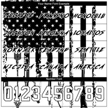 Load image into Gallery viewer, Custom Black White 3D American Flag And Hunting Tools Sports Pullover Sweatshirt Hoodie