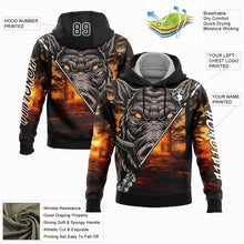 Load image into Gallery viewer, Custom Black White 3D Wild Boar Arrow Hunting Sports Pullover Sweatshirt Hoodie