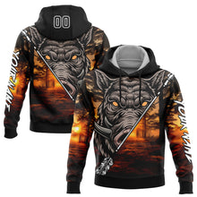 Load image into Gallery viewer, Custom Black White 3D Wild Boar Arrow Hunting Sports Pullover Sweatshirt Hoodie