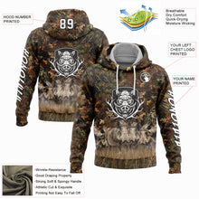 Load image into Gallery viewer, Custom Camo White-Black 3D Wild Boar Hunting Sports Pullover Sweatshirt Hoodie